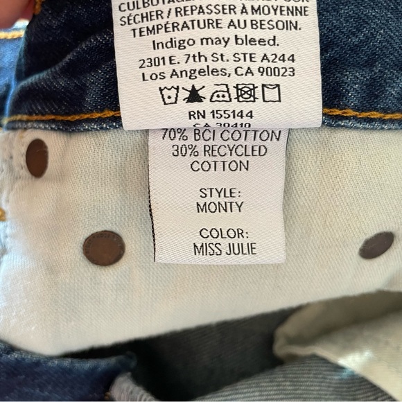 Anthropologie Boyish Monty high rise button fly denim shorts Miss Julie size 27 - Picture 9 of 11